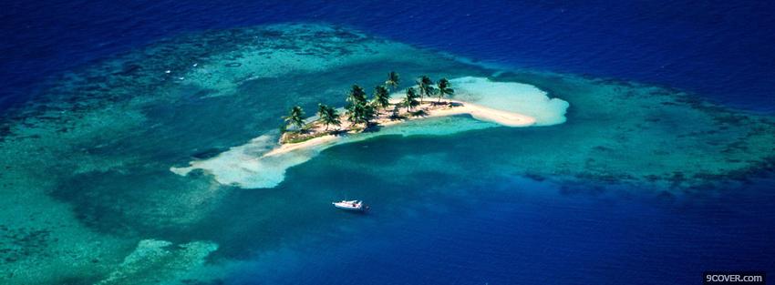Photo goffs caye belize beach Facebook Cover for Free