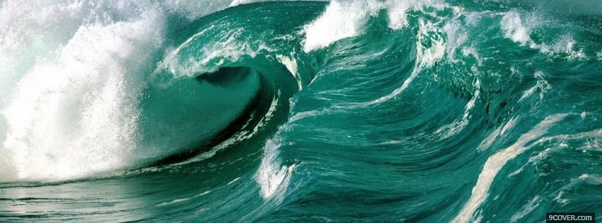 Photo big waves nature Facebook Cover for Free