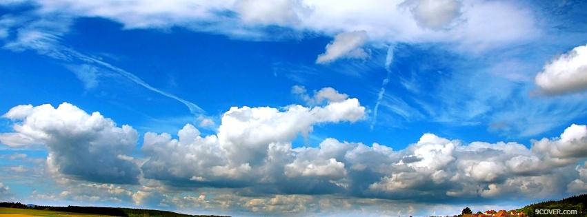 Photo cloudy sky nature Facebook Cover for Free