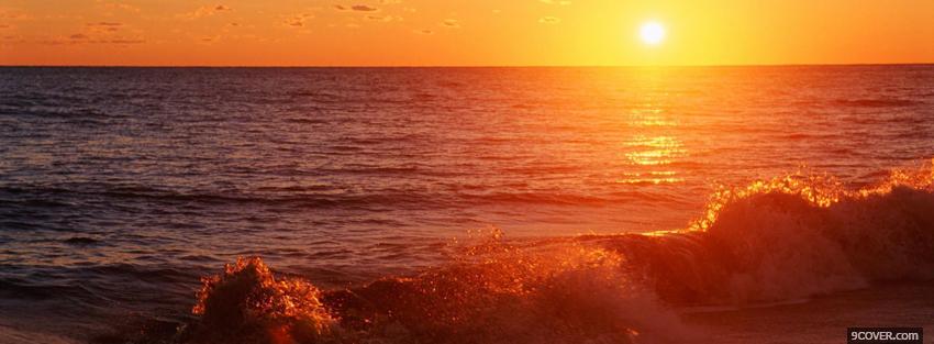 Photo california beach sunset nature Facebook Cover for Free