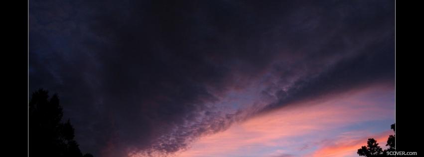 Photo nature purple sky nature Facebook Cover for Free
