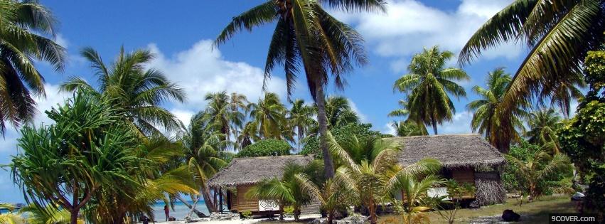 Photo maldives palm trees nature Facebook Cover for Free