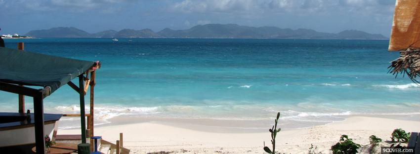 Photo ocean anguilla nature Facebook Cover for Free