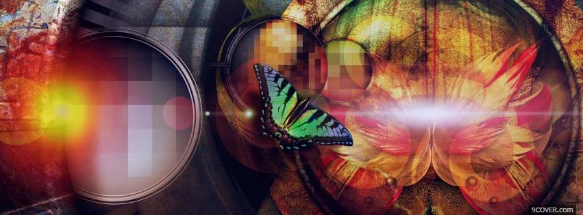 Photo modern butterfly nature Facebook Cover for Free