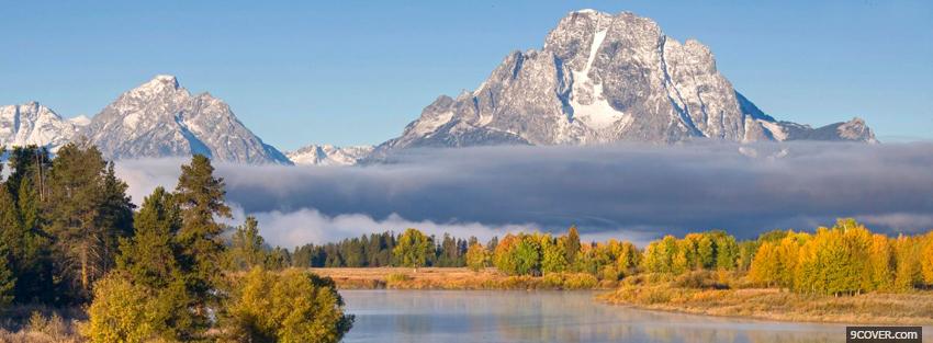 Photo grand tetons mountain nature Facebook Cover for Free