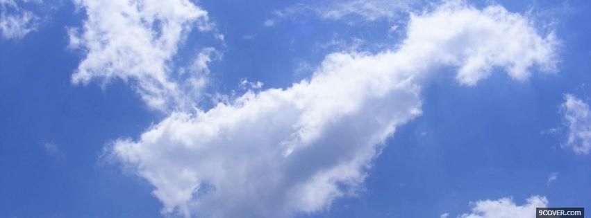 Photo cloud and blue sky Facebook Cover for Free