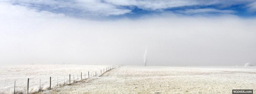 Photo empty nature snow Facebook Cover for Free