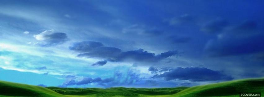 Photo blue sky nature Facebook Cover for Free