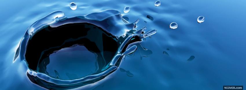 Photo blue splash nature Facebook Cover for Free