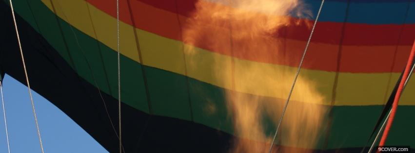 Photo flame in parachute nature Facebook Cover for Free