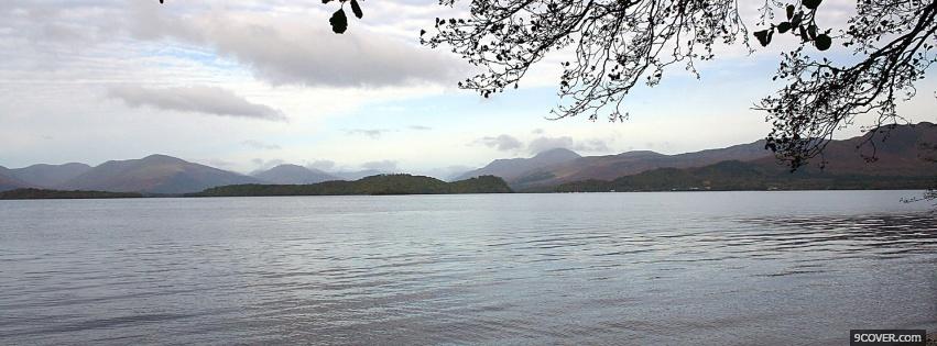 Photo far away mountains nature Facebook Cover for Free
