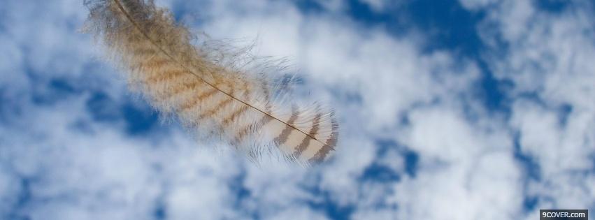 Photo feather clouds nature Facebook Cover for Free