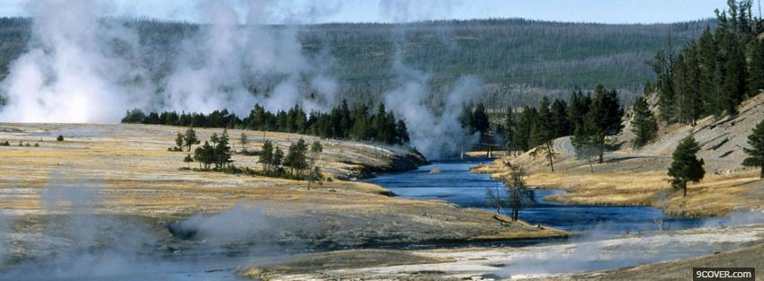 Photo nature yellowstone national park Facebook Cover for Free