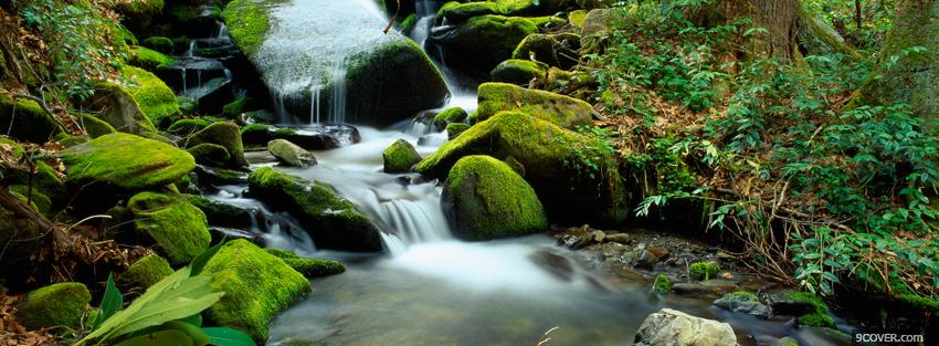 Photo little cascade nature Facebook Cover for Free