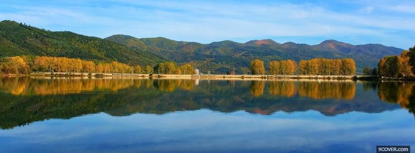 Photo forest reflection nature Facebook Cover for Free