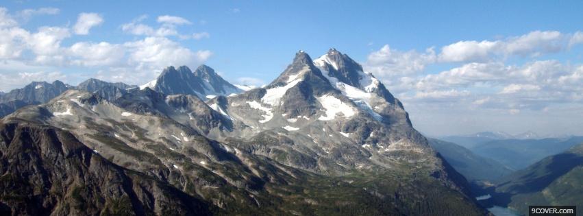 Photo mountain peak nature Facebook Cover for Free