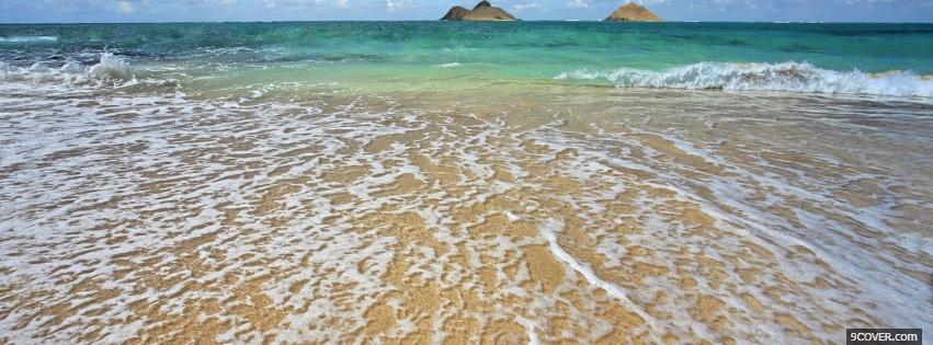 Photo ocean water sand nature Facebook Cover for Free