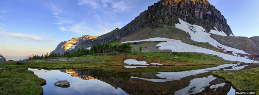 Photo high mountain nature Facebook Cover for Free