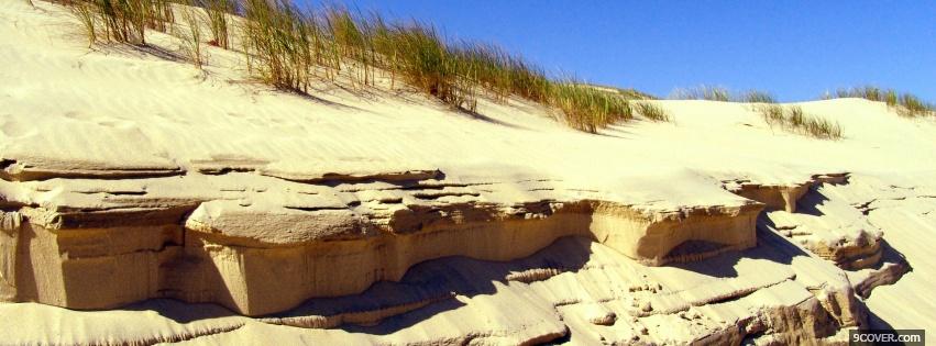 Photo sand dunes nature Facebook Cover for Free