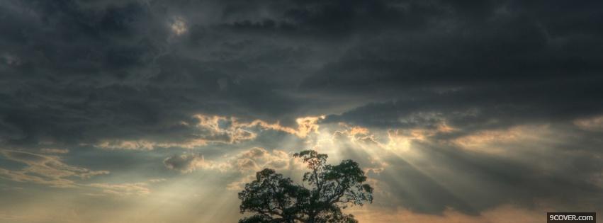 Photo ray of light nature Facebook Cover for Free