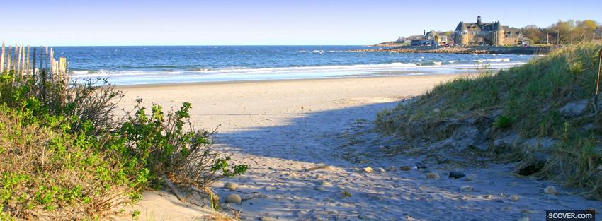 Photo grass beach nature Facebook Cover for Free