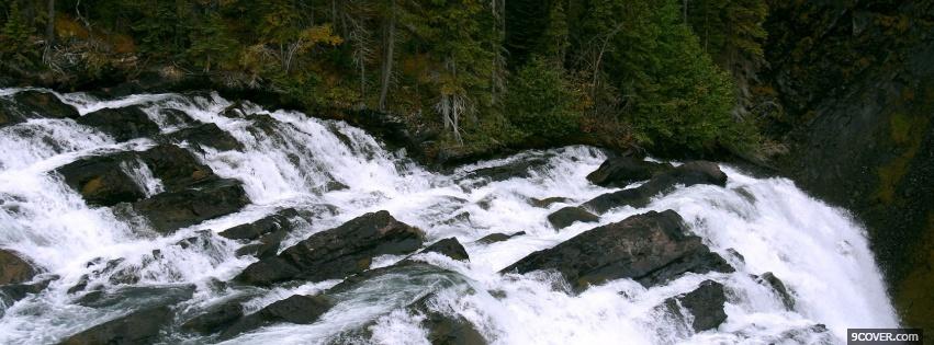 Photo falls nature Facebook Cover for Free