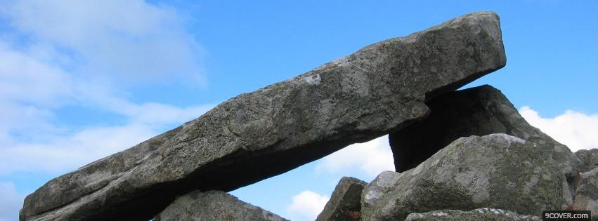 Photo big stones nature Facebook Cover for Free