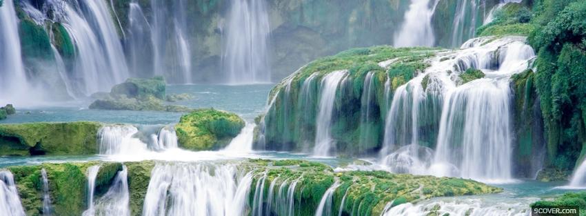 Photo great waterfalls nature Facebook Cover for Free