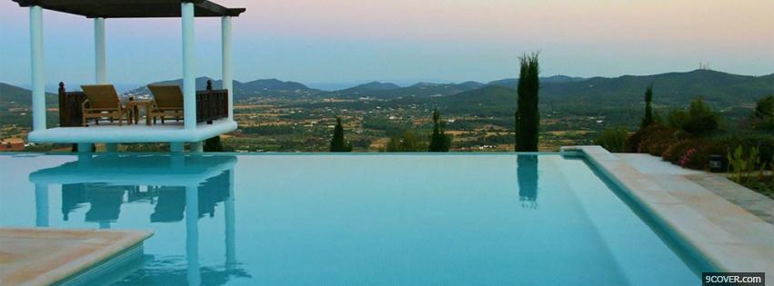 Photo infinity pool nature Facebook Cover for Free