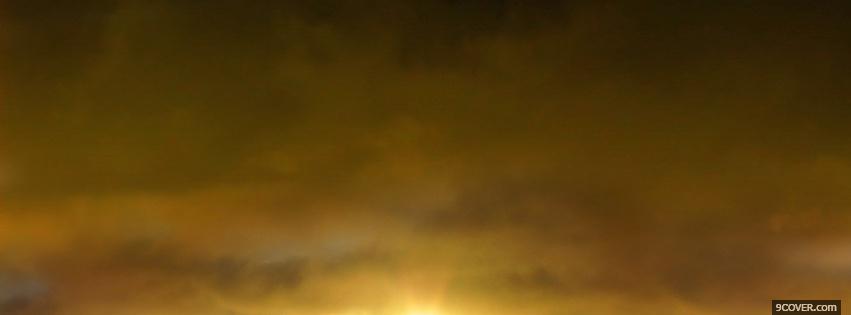 Photo fog in the sky nature Facebook Cover for Free