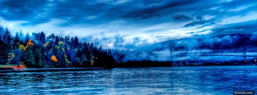Photo water forest scenery nature Facebook Cover for Free