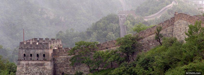 Photo famous wall of china Facebook Cover for Free