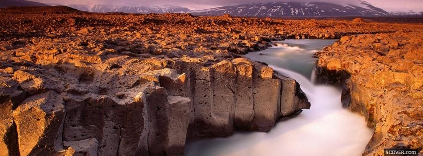 Photo kaldidalur iceland nature Facebook Cover for Free