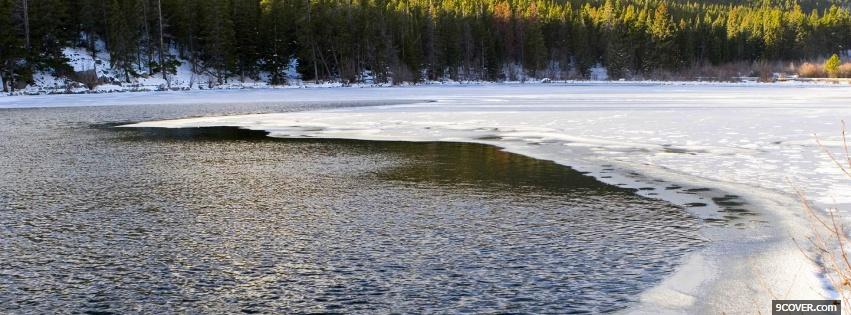 Photo winter ice nature Facebook Cover for Free