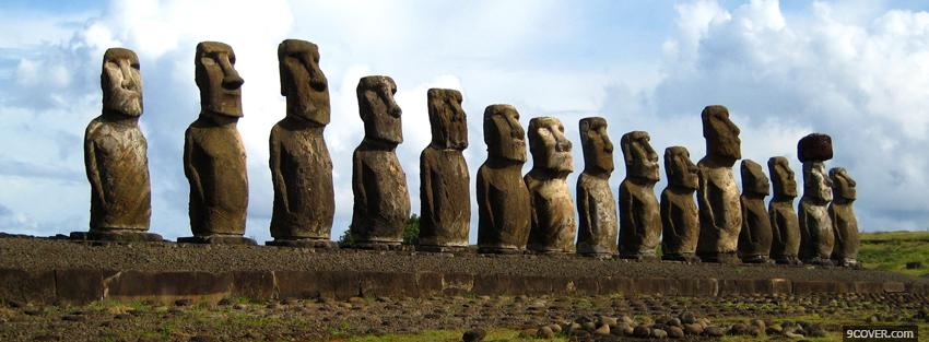 Photo easter island nature Facebook Cover for Free