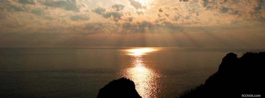 Photo reflecting sun nature Facebook Cover for Free