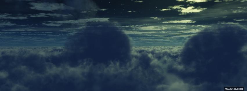 Photo on top of clouds nature Facebook Cover for Free