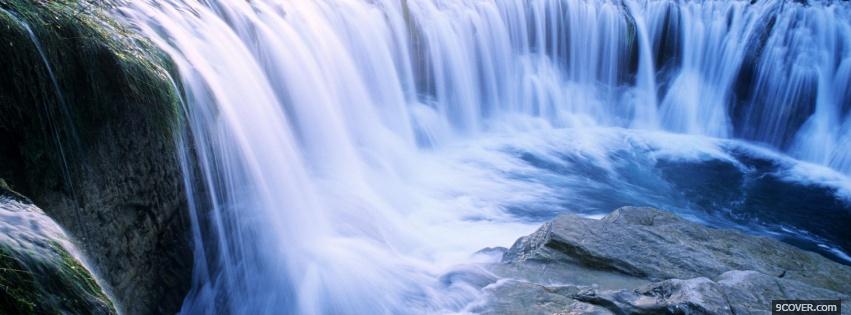 Photo incredible waterfalls nature Facebook Cover for Free