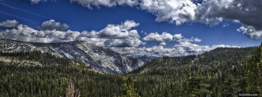 Photo woodland mountains nature Facebook Cover for Free