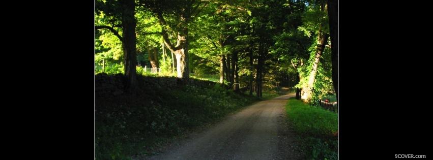 Photo pathway in nature Facebook Cover for Free