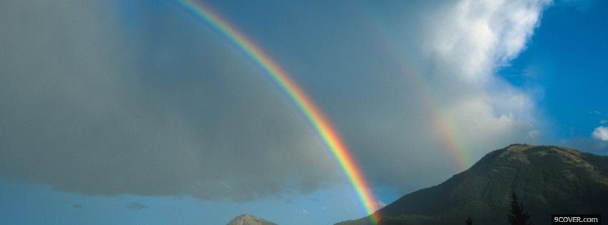 Photo rainbow nature Facebook Cover for Free