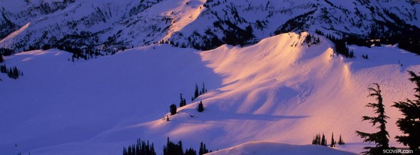 Photo snow scenery nature Facebook Cover for Free