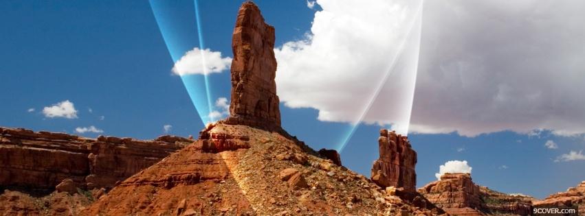Photo rocky scenery nature Facebook Cover for Free