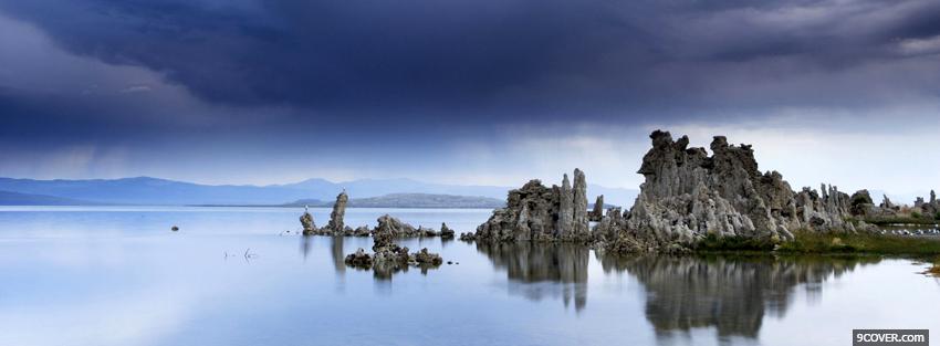 Photo rocks peace water nature Facebook Cover for Free