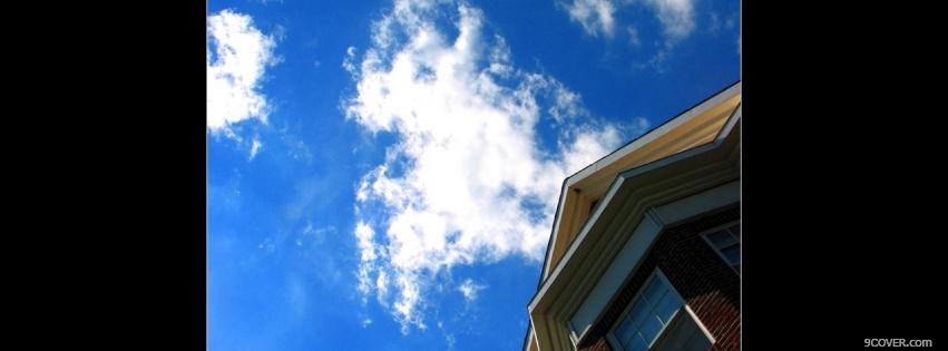 Photo sky and house nature Facebook Cover for Free