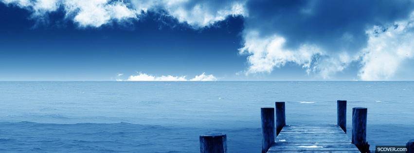 Photo path to water nature Facebook Cover for Free