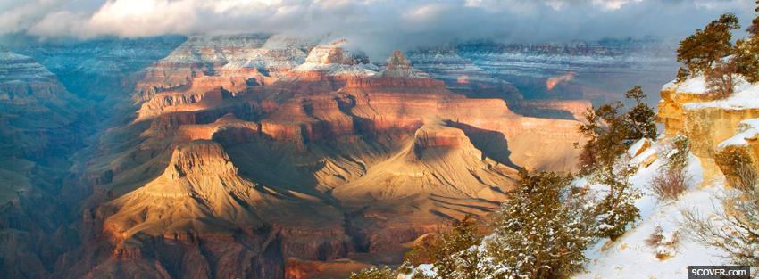 Photo winter grand canyon nature Facebook Cover for Free