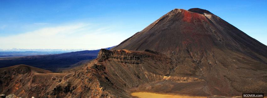 Photo volcano nature Facebook Cover for Free