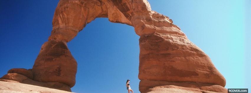 Photo amazing arch nature Facebook Cover for Free