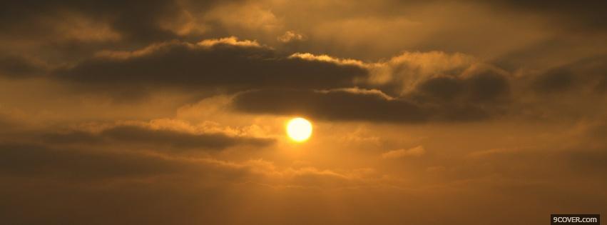 Photo sun and clouds nature Facebook Cover for Free